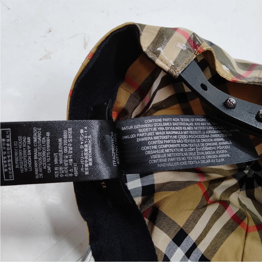 Authentic Burberry Check Cap Vintage Unisex Used Condition - Picture 9 of 9